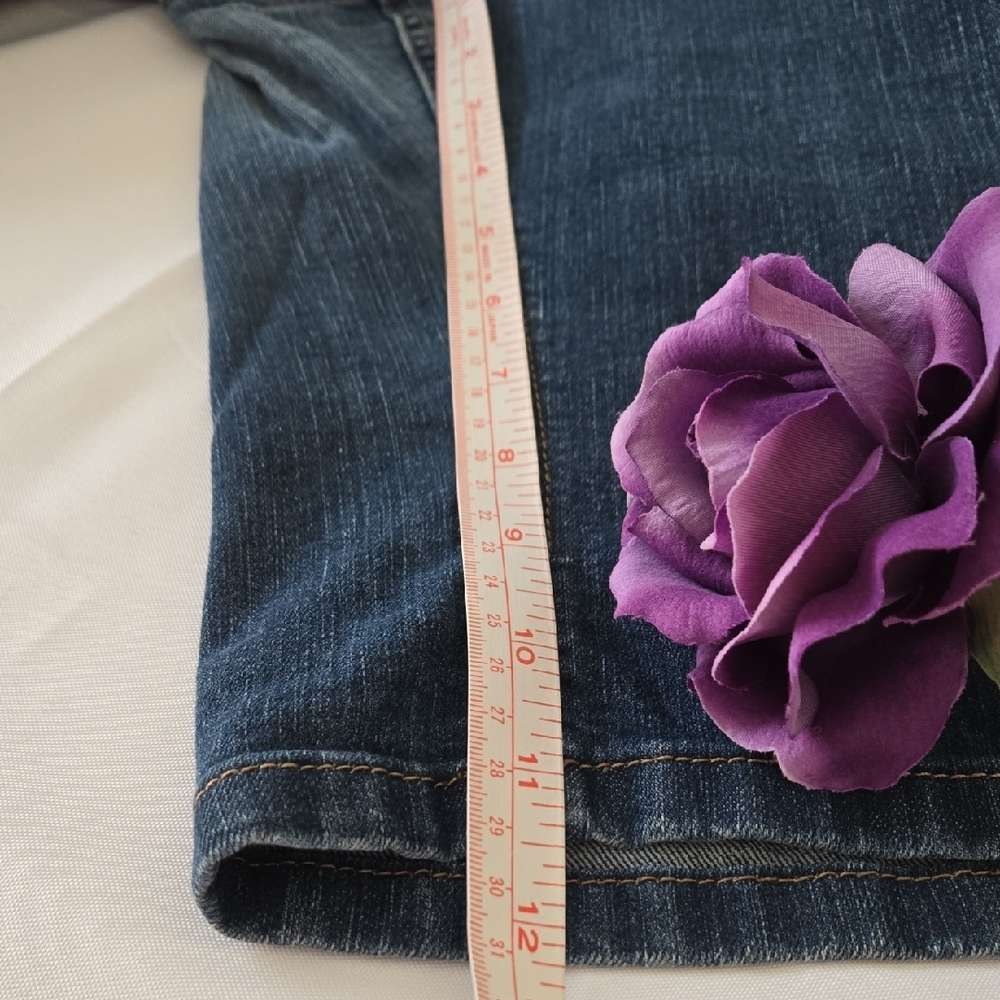 Faded Glory 18W Dark Wash Stretch Bermuda Denim Shorts Plus Size - Picture 7 of 8